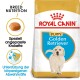 Royal Canin Puppy Golden Retriever Hundefutterbeutel, mit einem Bild von Kroketten, Text auf Deutsch über maßgeschneiderte Kroketten und Immunsupport.