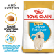 Royal Canin Puppy Golden Retriever Hundefutterbeutel, mit einem Bild von Kroketten, Text auf Deutsch über maßgeschneiderte Kroketten und Immunsupport.