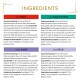 Zutatenliste für Haustierfutter mit Rind, Kaninchen, Lamm und Kalbfleisch, die Zusammensetzung, ernährungsphysiologische Zusatzstoffe und Analyse detailliert.