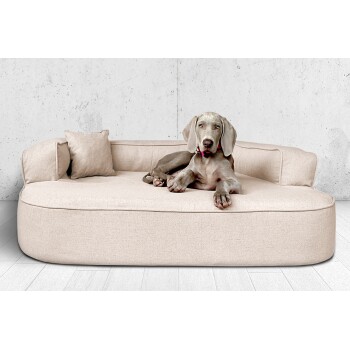 ® LOTTE VISCO PLUS - Orthopädisches Hundesofa creme 1,2 m, 30 cm, 90 cm
