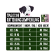 Eine Person füttert einen schwarz-weißen Hund mit einem Leckerli aus einem grün-pinken Behälter mit der Aufschrift "Darmpflege Drops" vor einem pinken Hintergrund.