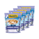 MultiFit Diamonds Comfort Katzenstreu, 3,4 kg Beutel, mit einer sich ausruhenden orangefarbenen Tabby-Katze auf der Verpackung.
