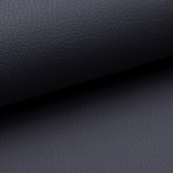 Nahaufnahme von dunkelgrauem, strukturiertem Haustierbettstoff mit sichtbarem Maserungsmuster.