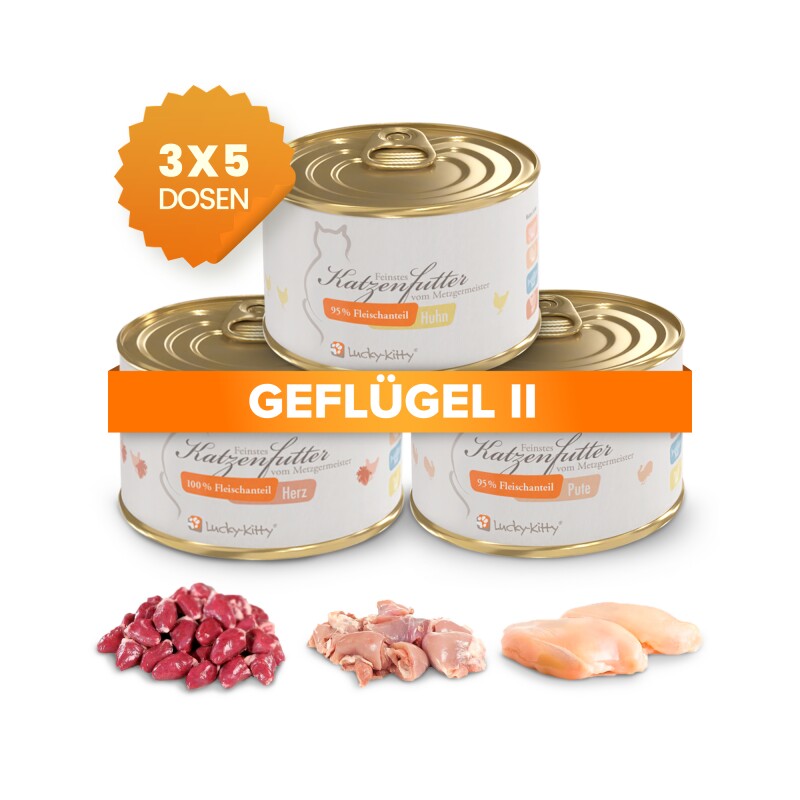 Lucky-Kitty Katzenfutter Sparpaket D