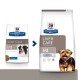Hill's Prescription Diet Leberpflege Hundefutterverpackung mit einem Border Collie und Yorkshire Terrier, gekennzeichnet mit "Vom Tierarzt empfohlen."