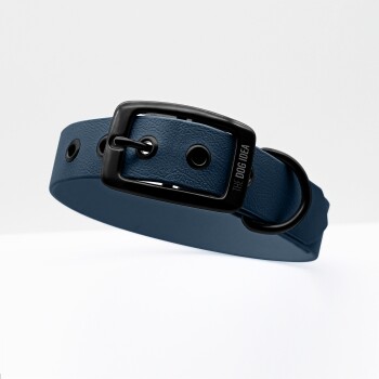 Biothane Halsband Navy Schwarz XS