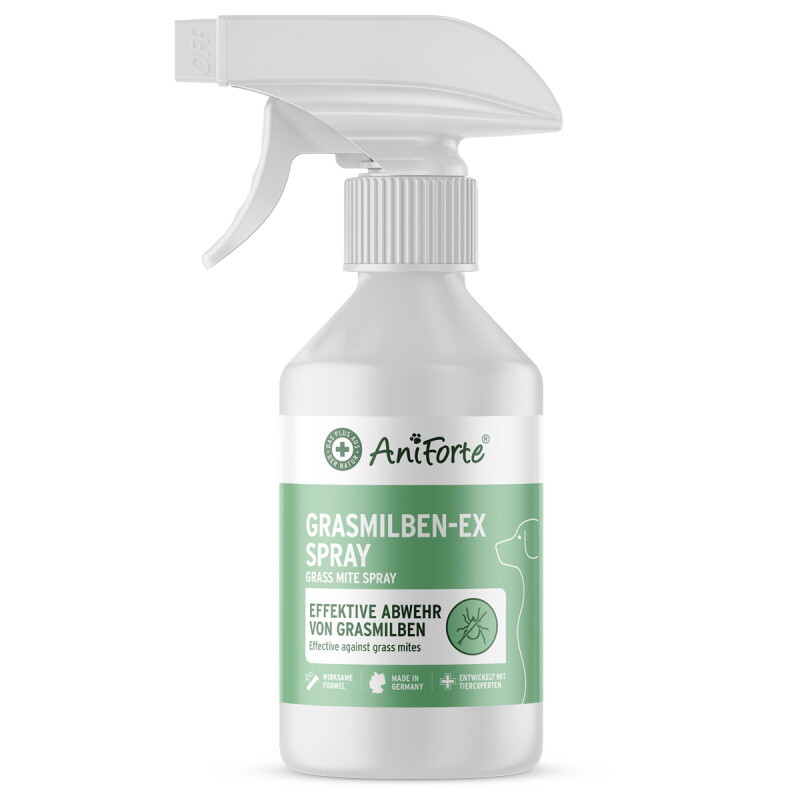 AniForte Grasmilben-EX Spray für Hunde 250 ml – Hunde Milbenspray gegen Grasmilben, Grasmilbenabwehr