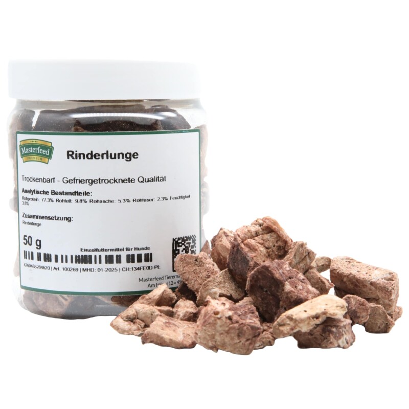 Masterfeed Trockenbarf Rinderlunge 150 g