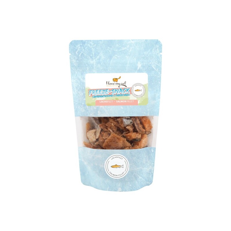 I love my cat Freeze-Snack für Katzen mit Lachsfilet - 25g