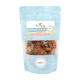 Gefriergetrocknete Lachsfilet-Katzenleckerei in blauer Verpackung mit dem Text "Ich liebe meine Katze FREEZE-SNACK" und "Lachsfilet - Salmon Fillet."