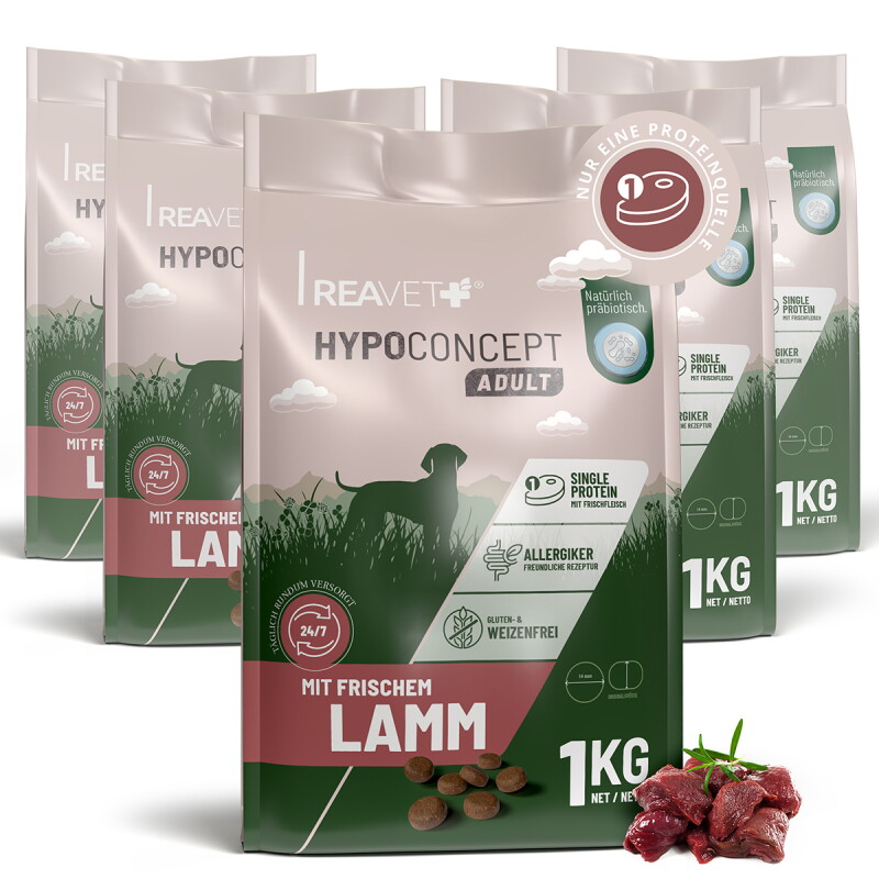 REAVET Hundetrockenfutter Hypoconcept – Lamm | 5x1kg