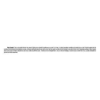 Instructions d'alimentation pour chat « Mode d'emploi » imprimées en petit texte noir sur fond blanc