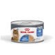Silberne Dose Royal Canin Light Weight Katzenfutter mit Foto einer braunen Katze, Aufschrift 'ROYAL CANIN', 'LIGHT WEIGHT', 'Airlift Mousse'.
