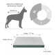 Maße des Hundebettes: 117 cm Länge, 80 cm Breite, 10 cm dick; geeignet für große Rassen wie Deutsche Schäferhunde und Mastiffs.
