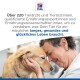 Hill's-Logo und Anzeige: Tierarzt berührt die Stirn eines Golden Retrievers, beide lächeln; deutscher Text „Über 220 ... langes, gesundes Leben“