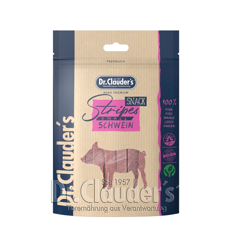 Dr. Clauder's Stripe Snack Small Schwein - 10x 80g