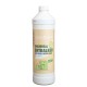 Flasche mit GREEN HERO Floh- und Zeckenshampoo für Hunde, mit einem lächelnden Hund auf dem Etikett und dem Text "Floh- und Zeckenshampoo."