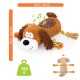 Plüsch-Hundespielzeug mit musikalischen Funktionen, 25 cm (10 Zoll) lang und 32 cm (12,5 Zoll) hoch, wiegt 160 g.