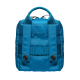 Eine leuchtend blaue Tragetasche für Haustiere mit zwei stabilen Griffen und einem Reißverschluss oben, entworfen für den Transport kleiner Haustiere.