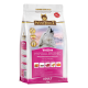 Wolfsblut VetLine hypoallergenes Hundefutter in einer 2 kg Tüte, mit einem heulenden Wolf, mit Text, der Pferd und Süßkartoffeln als Zutaten hervorhebt.