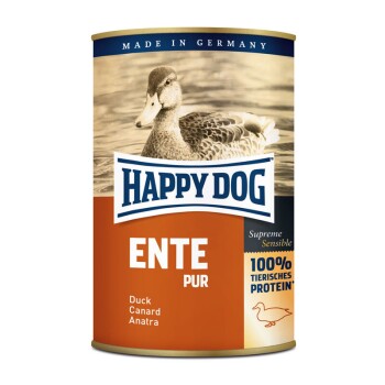 Happy Dog Pur Single Protein 12x400g Ente pur