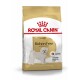 Sac de nourriture pour chien Royal Canin Bichon Frise Adult, avec un chien Bichon Frise blanc sur le devant, mettant en avant une nutrition spécifique à la race.