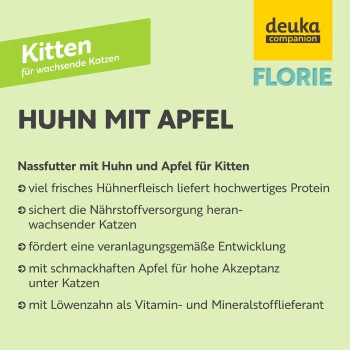 florie Kitten 16x100g - Huhn und Apfel