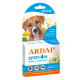 ARDAP Spot-On Verpackung für Hunde, wirksam gegen Zecken und Flöhe, enthält Pyrethrum. Geeignet für Hunde mit einem Gewicht von 10-25 kg.
