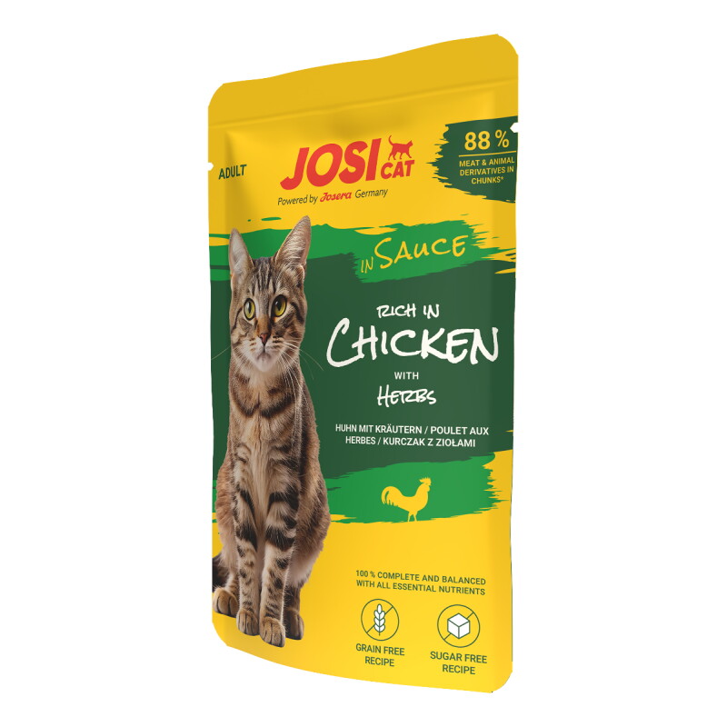 JosiCat Nassfutter Rich in Chicken in Sauce 28 x 85 g