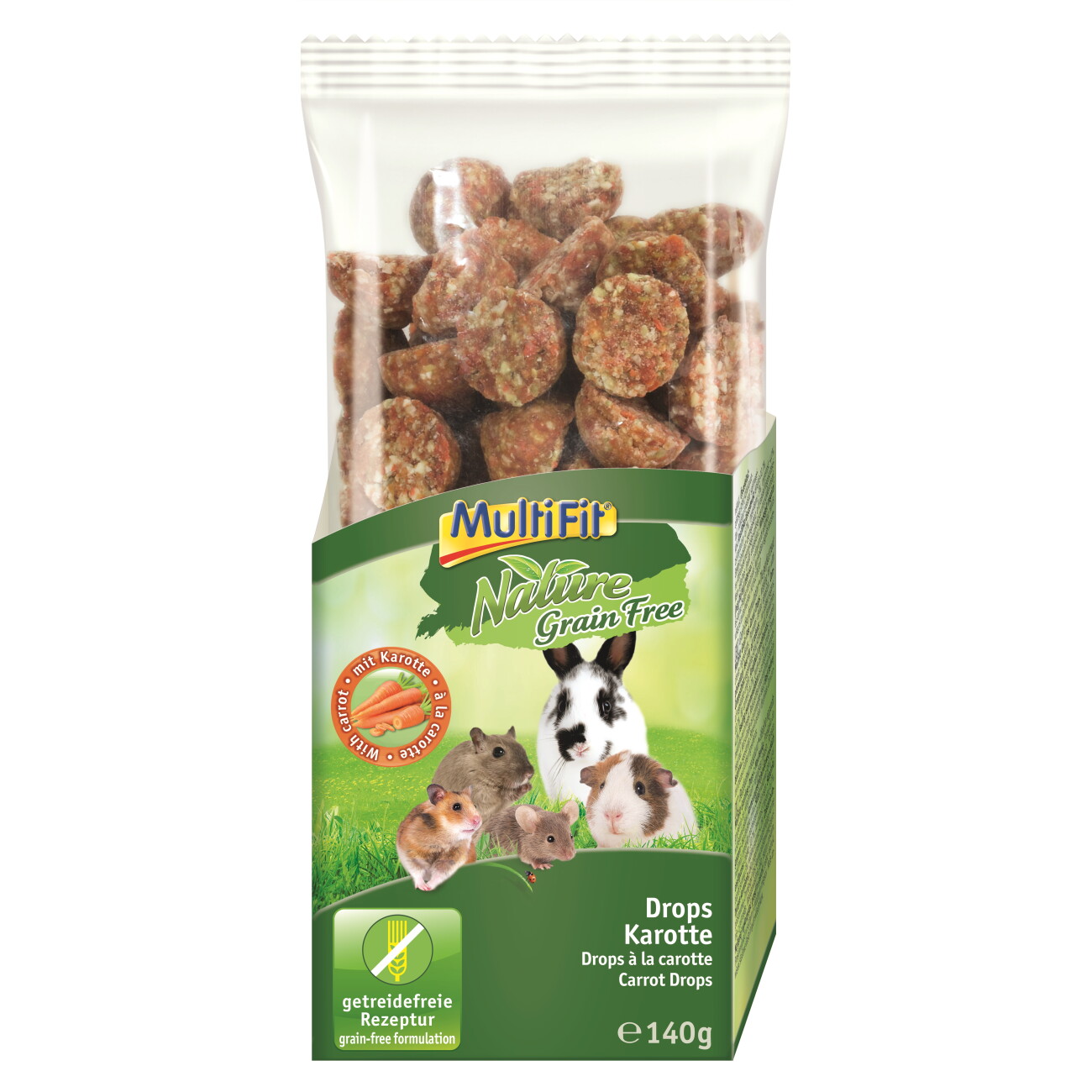 MultiFit Grainfree Nature Drops Carrot 140 g