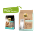 Select Gold Katzenfutterbeutel, einer mit einer braunen Katze und der andere mit einer weißen Katze, mit einem grünen Banner, das sagt: "Neues DESIGN, gleiche QUALITÄT."