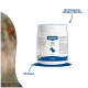 Weißes Canina V25 Vitamin-Tablettenglas für Hunde vor blauem Hintergrund; Etikett mit Hundesilhouette und den Texten 'Für Hunde' und 'Zur Versorgung wichtiger Vitamine'.