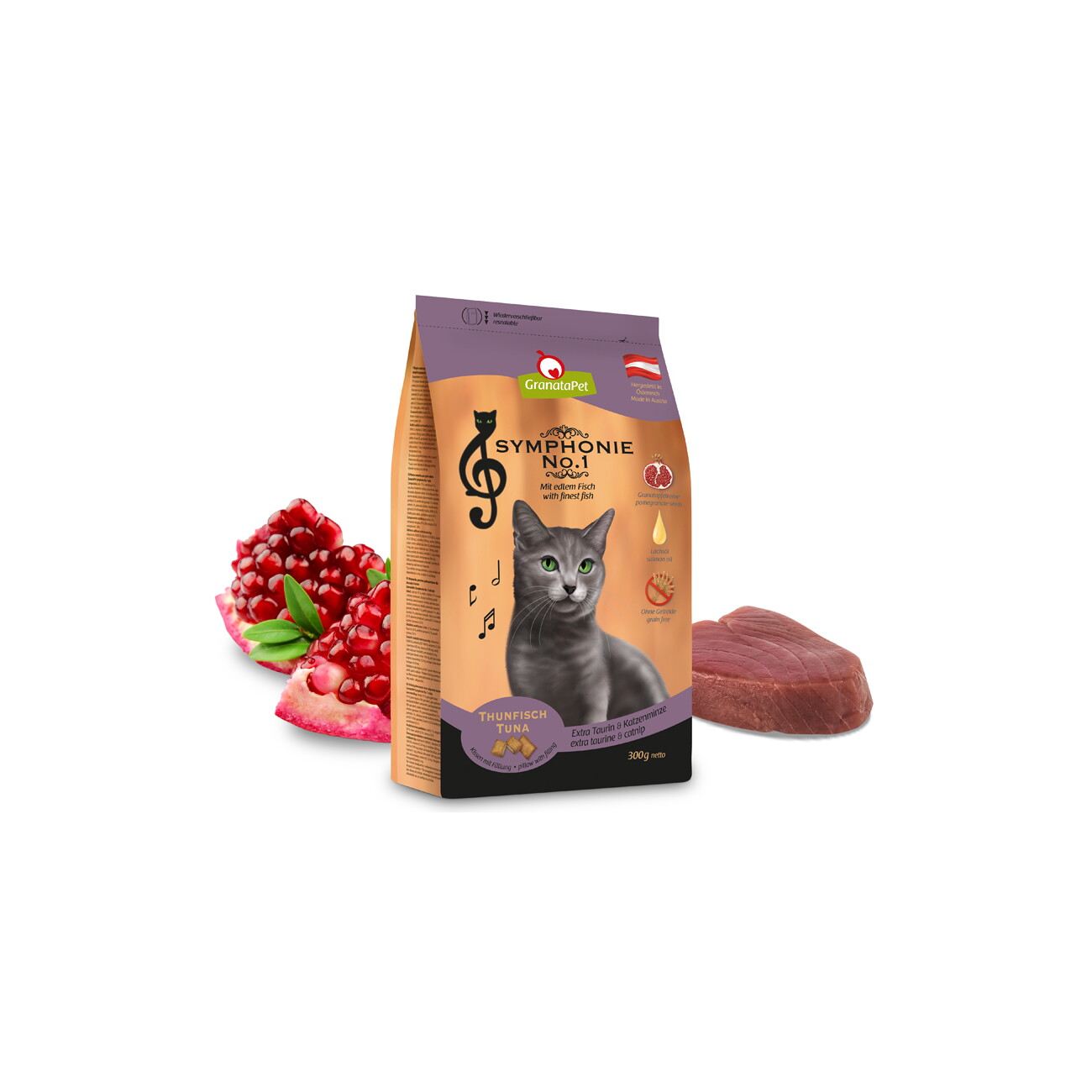 GranataPet Trockenfutter Katze, Adult, Symphonie, Thunfisch 300 g
