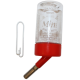 Mini-Trinkflasche für kleine Tiere, mit einem klaren Behälter mit rotem Boden und Auslauf, geeignet für Hamster, Mäuse und Ratten.