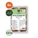 Schale mit BARFER'S Complete Würfeln: Komplett‑Mix Kaninchen & Lamm Rohfutterwürfel (Mini), 8×, 3,2 kg