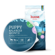 "Valp Plus" Hundefutterbeutel für Welpen und säugende Hündinnen, mit Fütterungshinweisen, Nährstoffdetails und Portionsempfehlungen.