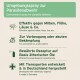 Grünes Poster für Umweltspray gegen Parasiten — wirksam gegen Milben, Flöhe, Läuse; Öl-Formel; Hergestellt in Deutschland.