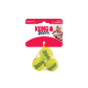 Three KONG SqueakAir yellow tennis balls in a yellow mesh bag with red-and-white header card reading "KONG SqueakAir"