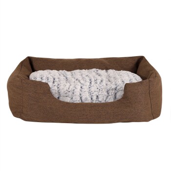 Lionto Hundebett mit Wendekissen meliert M