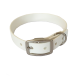 bio-leine 21-30cm HU Biothane Halsband weiß 24 cm, 33 cm