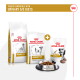 Royal Canin veterinary products for small dogs, including Urinary S/O diet food and treats, displayed with a bowl of kibble.