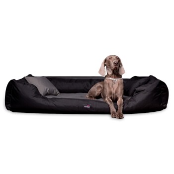 ® Orthopädisches Hundebett NESTOR | Starkes Oxford 2000D DUO | Extra Robust Schwarz graphit schwarz 90 cm, 22 cm, 75 cm