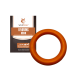 Haltbarer oranger Gummihundespielring mit der Aufschrift "Kauring Robin" von Wildfang, geeignet für alle Hunderassen, mit sichtbaren Verpackungsdetails.