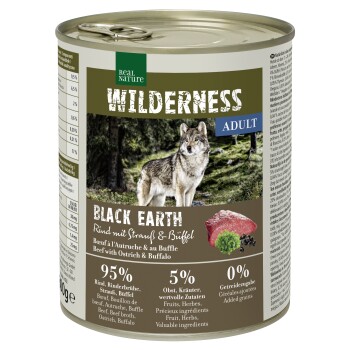 WILDERNESS Adult Bœuf Black Earth, autruche et buffle 24x800 g
