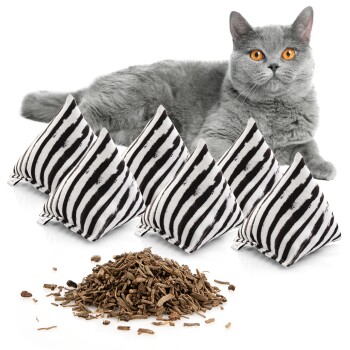 Canadian Cat Company Baldrianspielzeug 6x Schmusepyramide Zebra