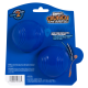 Jouets pour chiens Chuckit! Crunch Super Crunch Ball en pack de 2, couleur bleue, emballage avec texte « Satisfy your dog's natural curiosity for sounds. »