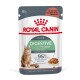 Torebka karmy dla kotów Royal Canin Digestive Care, 85g, z ilustracją kota, promująca zdrowe trawienie i lepsze stolce w ciągu 10 dni.