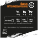 Hunde-Fütterungsanleitung nach Gewicht: 10 kg (550-650 g), 20 kg (1000-1100 g), 30 kg (1300-1400 g). 100 g = 24 g Trockenfutter, 94 kcal/100 g.