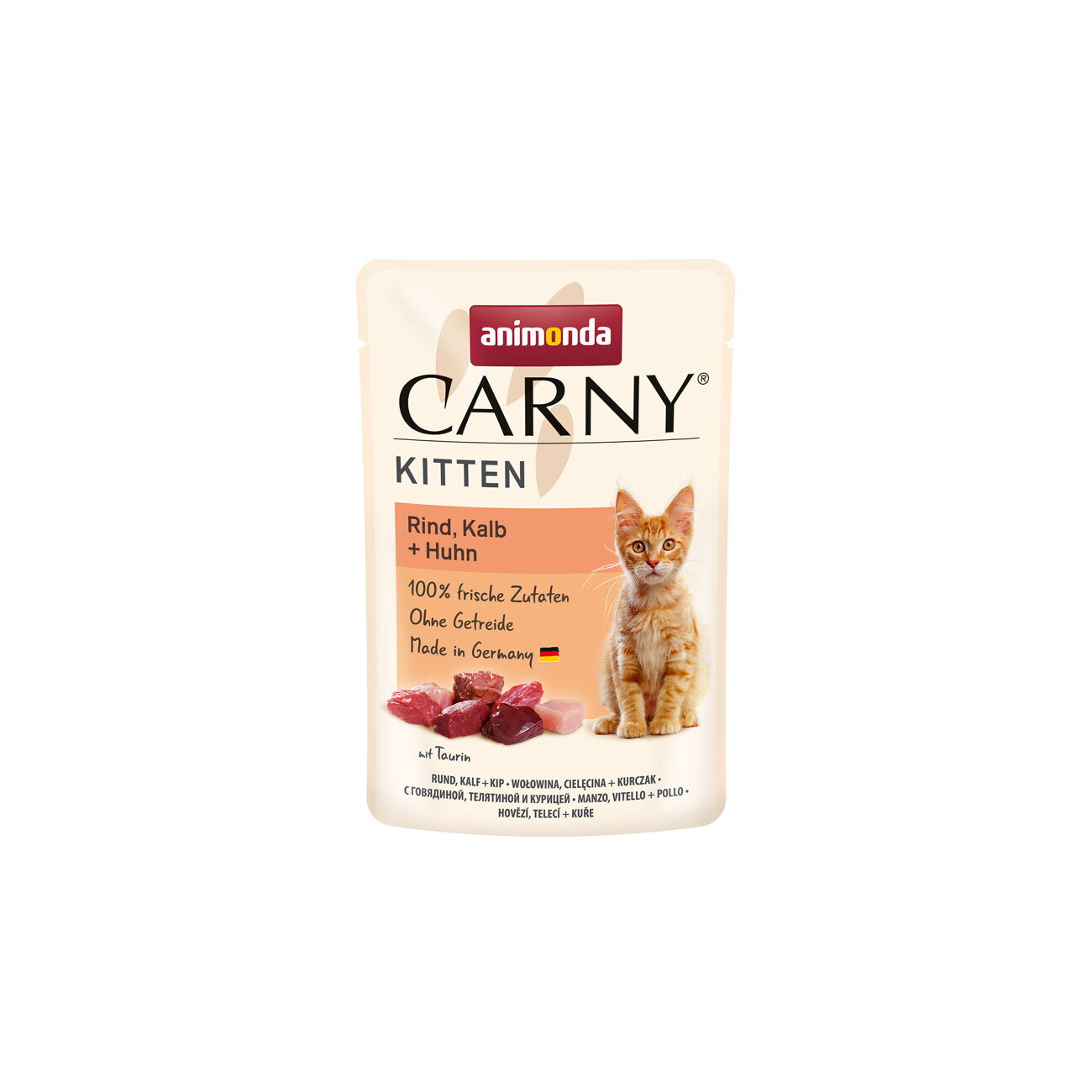 animonda Carny Nassfutter Katze Kitten Rind, Kalb und Huhn 12x85 g
