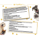 Nahrungsergänzungsmittel zur Stabilisierung der Verdauung bei Hunden und Katzen, mit Zutaten wie Apfeltrester und Präbiotika.